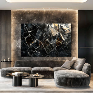 Mosaic Black Abstract Art