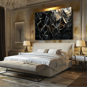 Mosaic Black Abstract Art
