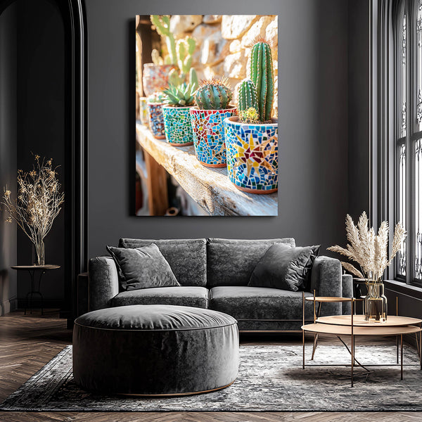 Mosaic Cactus Art