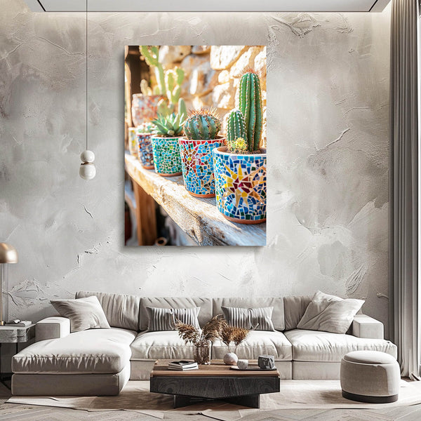 Mosaic Cactus Art