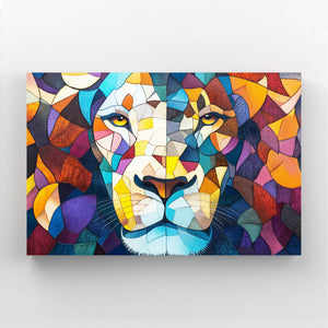 Mosaic Majesty Lion Wall Art | MusaArtGallery™