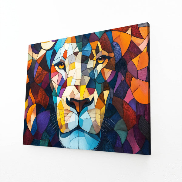 Mosaic Majesty Lion Wall Art | MusaArtGallery™