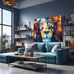 Mosaic Majesty Lion Wall Art | MusaArtGallery™