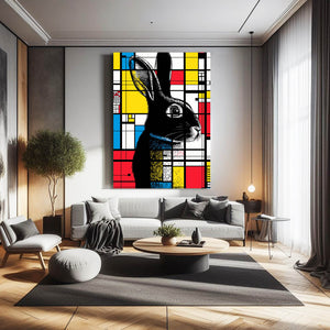 Mosaic Rabbit Wall Art