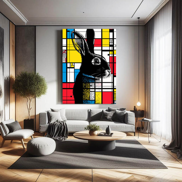 Mosaic Rabbit Wall Art