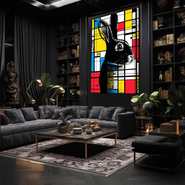 Mosaic Rabbit Wall Art