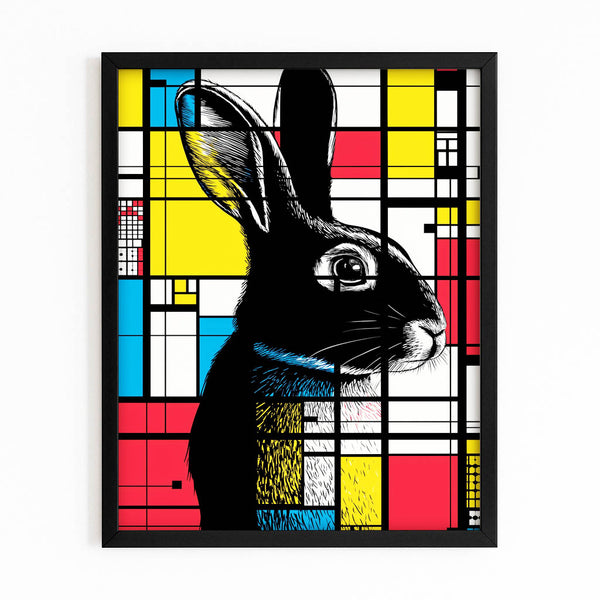 Mosaic Rabbit Wall Art
