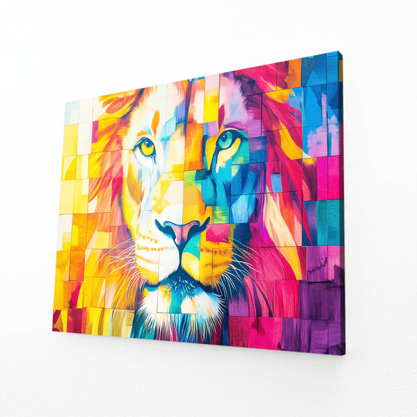 Mosaic Radiance Lion Wall Art | MusaArtGallery™