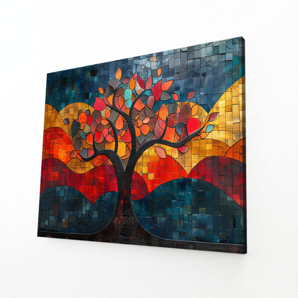 Mosaic Sunset Tree Art | MusaArtGallery™