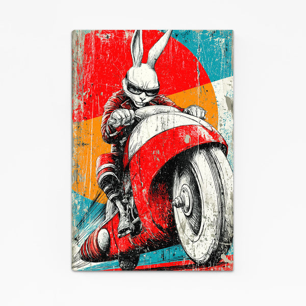 Moto Rabbit Wall Art