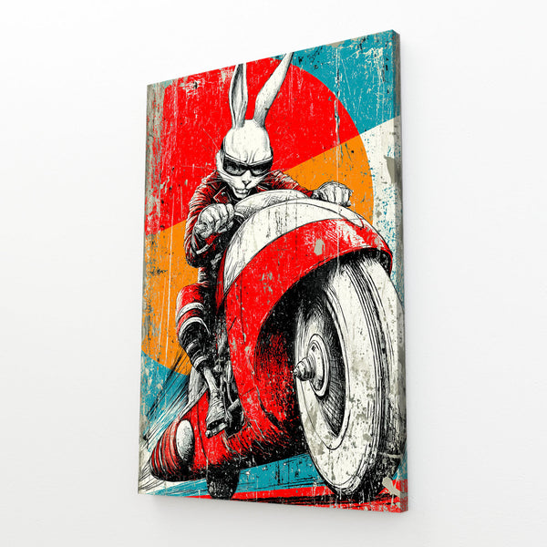 Moto Rabbit Wall Art