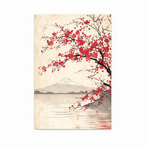 Mount Fuji Cherry Blossom Tree Wall Art