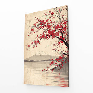 Mount Fuji Cherry Blossom Tree Wall Art