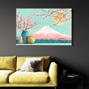 Mount Fuji Cherry Blossom Wall Art