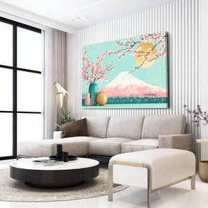 Mount Fuji Cherry Blossom Wall Art