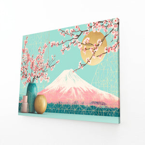 Mount Fuji Cherry Blossom Wall Art