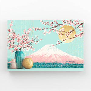Mount Fuji Cherry Blossom Wall Art