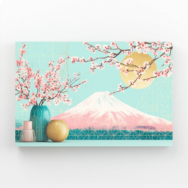Mount Fuji Cherry Blossom Wall Art