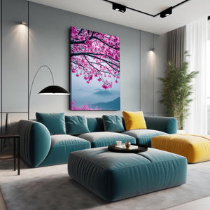 Mountain Cherry Blossom Tree Wall Art