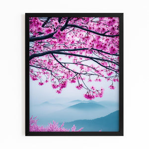 Mountain Cherry Blossom Tree Wall Art