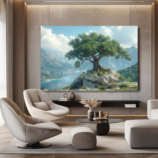 Mountain Serenity Tree Art | MusaArtGallery™