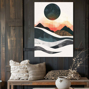 Mountains Drawing Boho Art | MusaArtGallery™