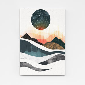 Mountains Drawing Boho Art | MusaArtGallery™