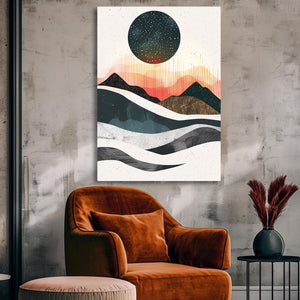 Mountains Drawing Boho Art | MusaArtGallery™