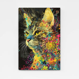 Multi Color Cat Art | MusaArtGallery™