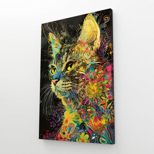 Multi Color Cat Art | MusaArtGallery™