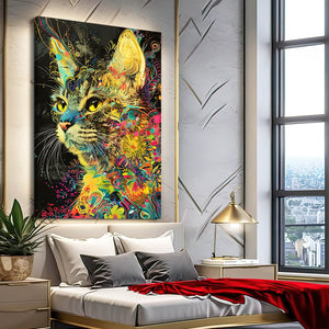 Multi Color Cat Art | MusaArtGallery™