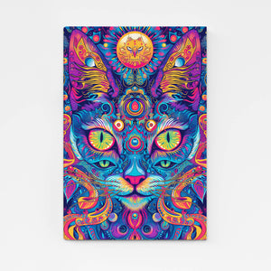 Multicolor Cat Art Decor | MusaArtGallery™