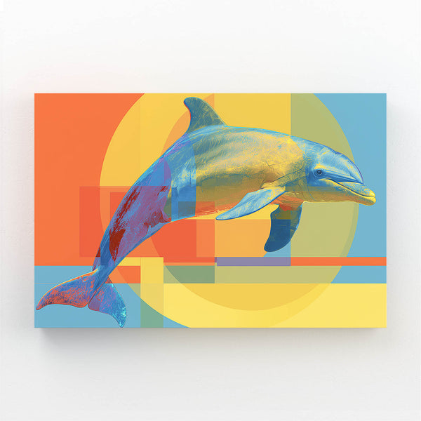 Multicolor Dolphin Art