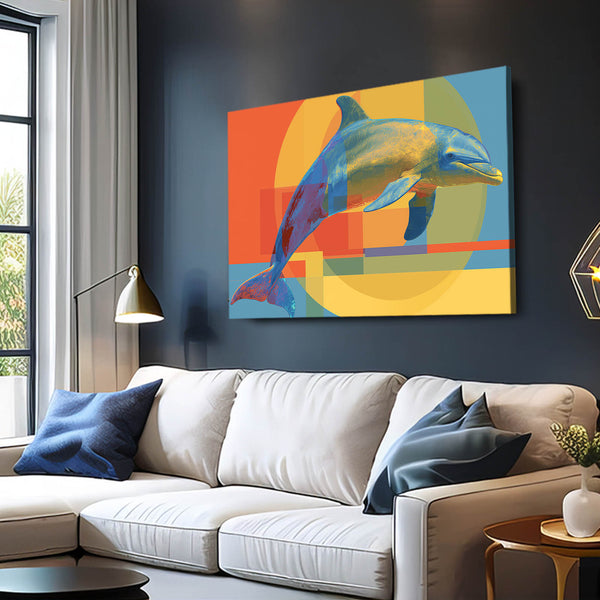 Multicolor Dolphin Art