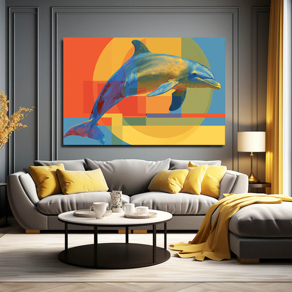 Multicolor Dolphin Art