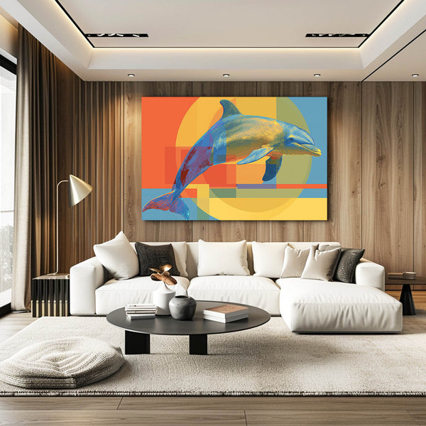 Multicolor Dolphin Art