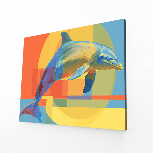 Multicolor Dolphin Art