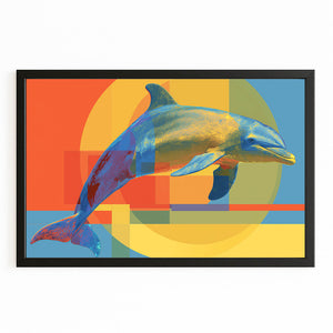 Multicolor Dolphin Art