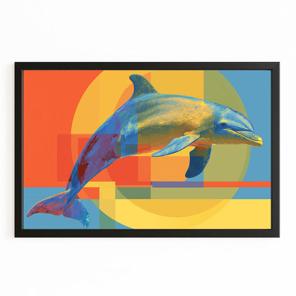 Multicolor Dolphin Art