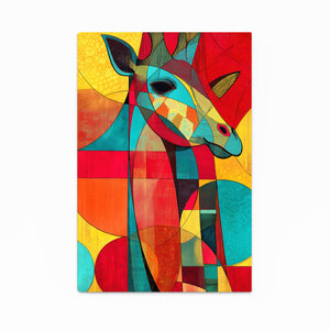 Multicolored Giraffe Canvas