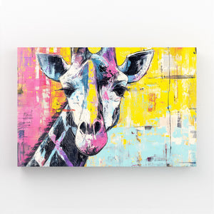 Multicolored Giraffe Wall Art