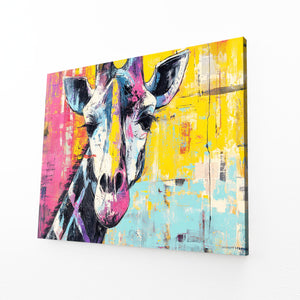 Multicolored Giraffe Wall Art
