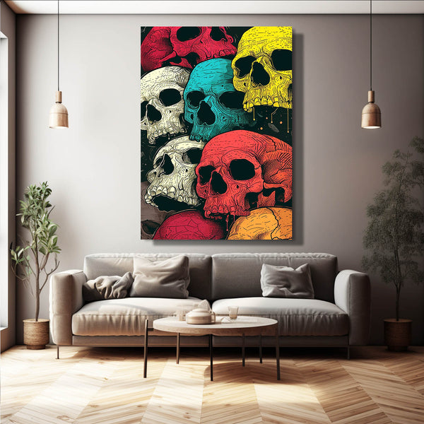 Multiple Skull Faces Wall Art | MusaArtGallery™