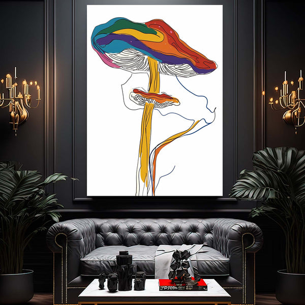 Mushroom Art Drawings | MusaArtGallery™