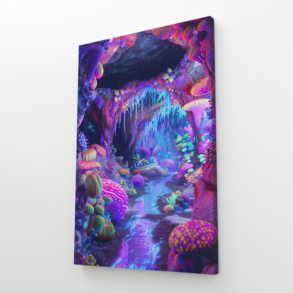 Mushrooms Pink Trippy Art | MusaArtGallery™