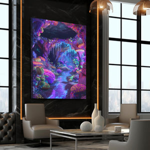 Mushrooms Pink Trippy Art | MusaArtGallery™