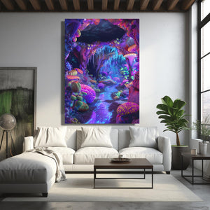 Mushrooms Pink Trippy Art | MusaArtGallery™