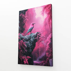 Mystic Bird Pink Abstract Art | MusaArtGallery™