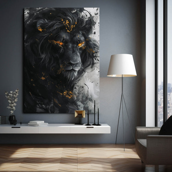 Mystic Flame Lion Wall Art | MusaArtGallery™