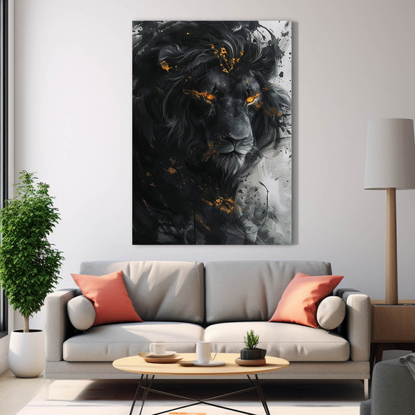 Mystic Flame Lion Wall Art | MusaArtGallery™